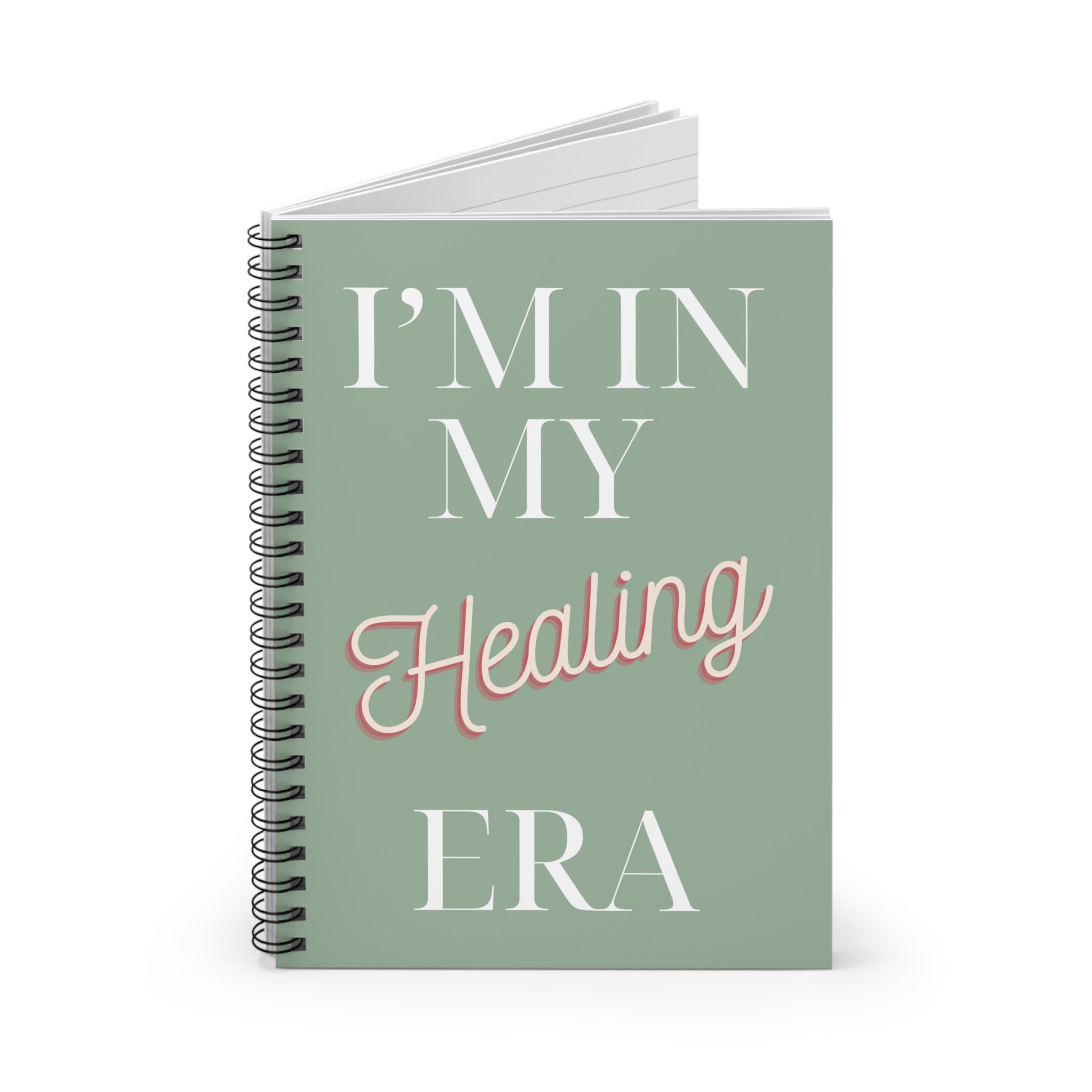 "I'm in my Healing Era" 6x8 Spiral Notebook - Ruled Line, 59 sheets